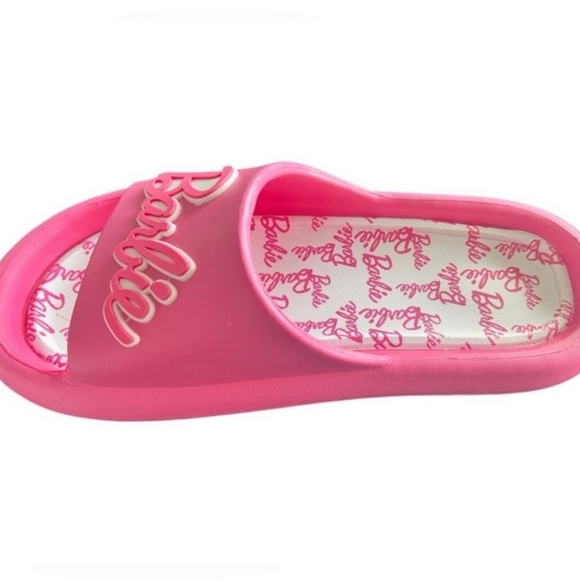 ✨️💕 BARBIE MATTEL pink Slide slippers/  Sandals 7/8  NEW NO BOX ✨️💕 - Picture 4 of 4